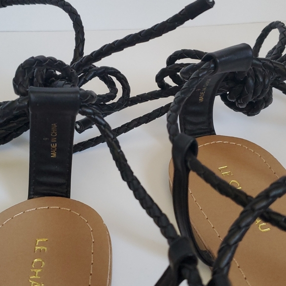 NWT Le Chateau Braided Lace-up Sandals - Picture 3 of 8